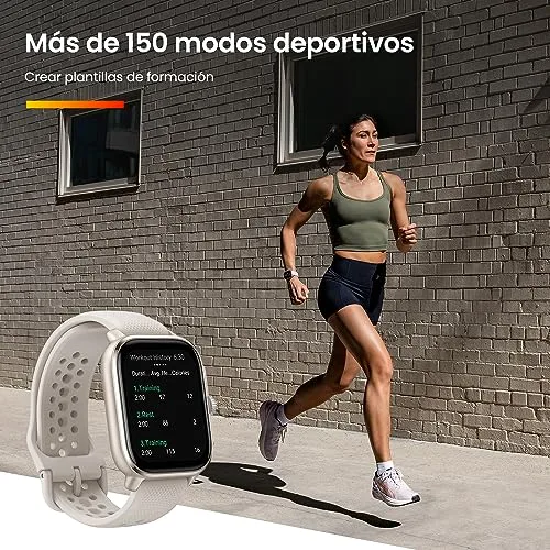 Amazfit ▫️ Cheetah Square 44 mm – Relógio inteligente leve para corrida com GPS de banda dupla, mapas offline, monitorização da frequência cardíaca e do oxigénio no sangue, Zepp Fitness 7