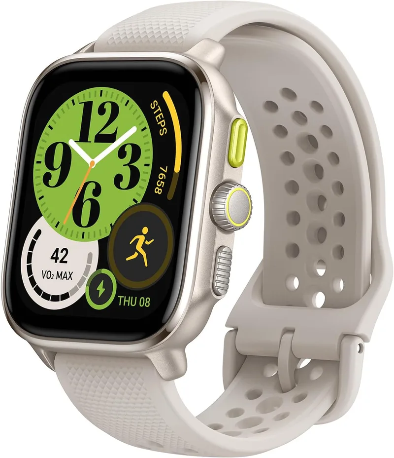 Amazfit ▫️ Cheetah Square 44 mm – Relógio inteligente leve para corrida com GPS de banda dupla, mapas offline, monitorização da frequência cardíaca e do oxigénio no sangue, Zepp Fitness