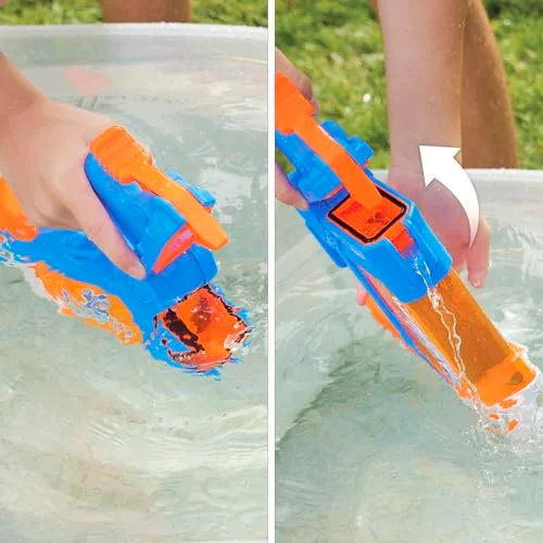 Nerf ▫️ Hasbro Super Soaker Flip Fill, Lançador de Água para Meninos e Meninas a partir dos 6 anos, 4 Modos de Pulverização, Enchimento Rápido, Depósito de 0,8 L, Brincadeiras ao Ar Livre 3