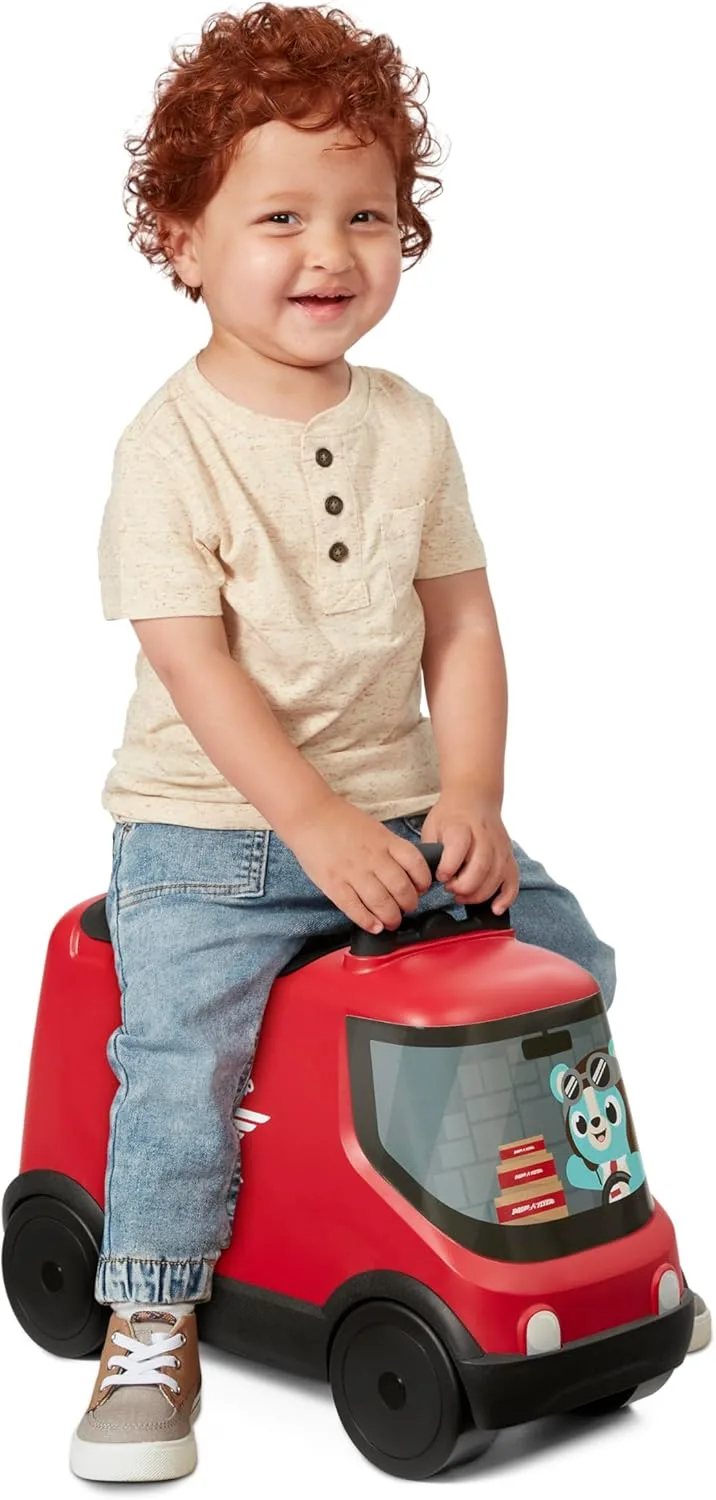Radio Flyer ▫️ Camião Ride & Deliver, brinquedo de empurrar vermelho para crianças a partir dos 2 anos
