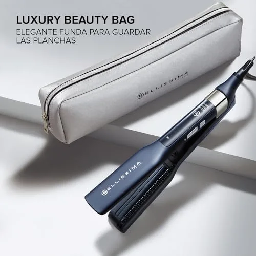 BELLISSIMA ▫️ Alisador Steam Elixir Deluxe, alisa o cabelo num único passo sem o danificar, revestimento de cerâmica e queratina, aquecimento rápido, 4 temperaturas, design arredondado 4