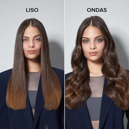BELLISSIMA ▫️ Alisador Steam Elixir Deluxe, alisa o cabelo num único passo sem o danificar, revestimento de cerâmica e queratina, aquecimento rápido, 4 temperaturas, design arredondado 5