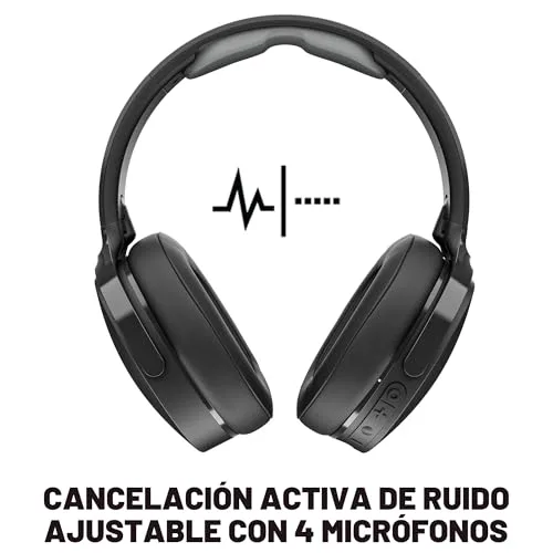 Skullcandy ▫️ Auscultadores Hesh ANC sem fios, com cancelamento de ruído, 22 horas de autonomia, microfone, compatíveis com iPhone, Android e dispositivos Bluetooth - Preto 3