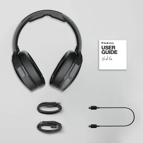 Skullcandy ▫️ Auscultadores sem fios Hesh EVO com auriculares que cobrem as orelhas, 36 horas de autonomia, microfone, compatíveis com iPhone, Android e dispositivos Bluetooth - Preto 7