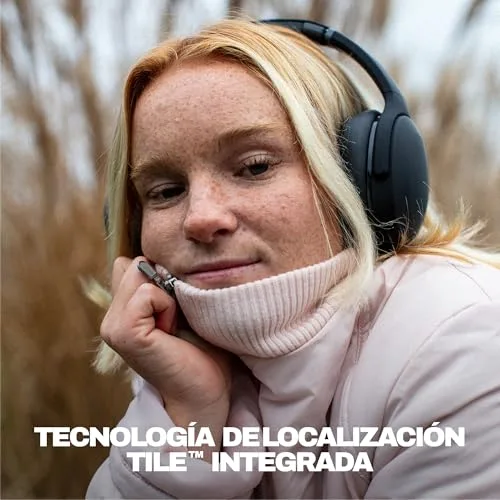 Skullcandy ▫️ Auscultadores Bluetooth sem fios Crusher EVO com graves multissensoriais e cabo de carregamento, ajuste sobre a orelha com isolamento de ruído, bateria com autonomia até 40 horas, microfone para iPhone e Android - Preto Verdadeiro 4