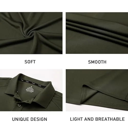 Gaiatiger ▫️ Conjunto de 3 camisolas de manga curta para homem, com absorção de humidade, Dry Fit, estilo desportivo, para golfe 4
