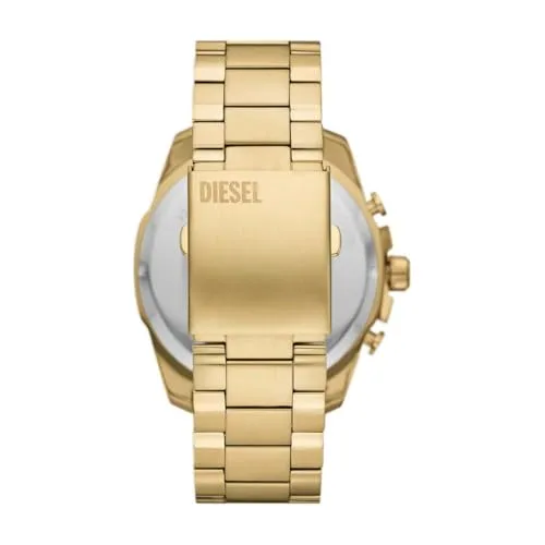 Diesel ▫️ Relógio para homem Mega Chief, movimento cronógrafo de quartzo, caixa em aço inoxidável prateado de 59 mm com bracelete em aço inoxidável, DZ4308 2