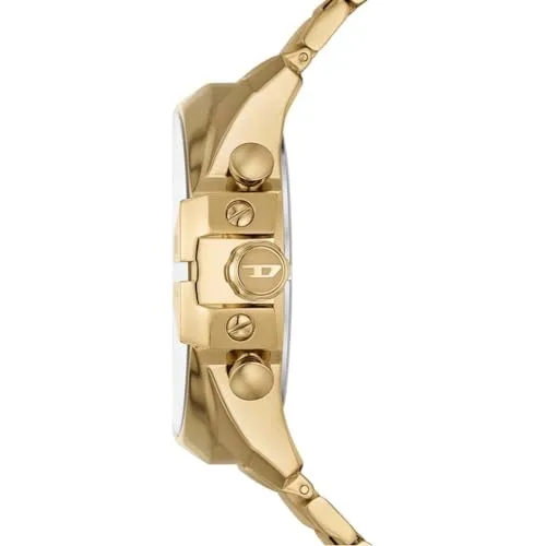 Diesel ▫️ Relógio para homem Mega Chief, movimento cronógrafo de quartzo, caixa em aço inoxidável prateado de 59 mm com bracelete em aço inoxidável, DZ4308 3