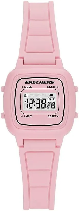 Skechers ▫️ Relógio para mulher, mecanismo digital com bracelete em poliuretano