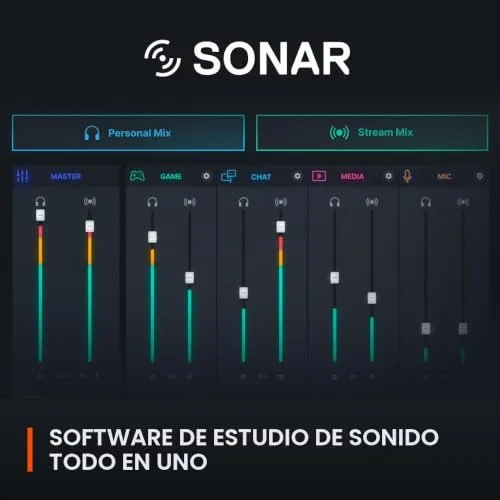 SteelSeries ▫️ Alias Micro USB para PC — cápsula 3 vezes maior para jogos, streaming e podcasts — cancelamento de ruído por IA — controlo de silêncio e volume por LED — suporte antivibrações 5
