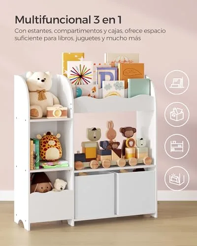 SONGMICS ▫️ Estante Infantil, Organizador de Brinquedos, 2 Caixas 5
