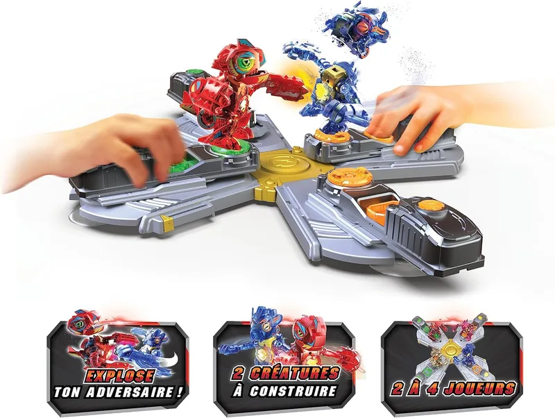 Silverlit ▫️ YCOO - Biopod Kombat Deluxe Arena - 2 criaturas electrónicas iluminadas e sonoras para construir 2 bases - Brinquedo para crianças a partir dos 5 anos.