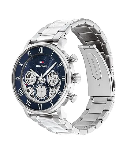 Tommy Hilfiger ▫️ Relógio analógico multifunções de quartzo para homem, com bracelete em aço inoxidável 2