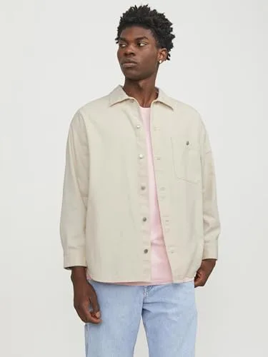 JACK & JONES ▫️ Jorsantorini Denim Overshirt LS Camisa de manga comprida para homem 2