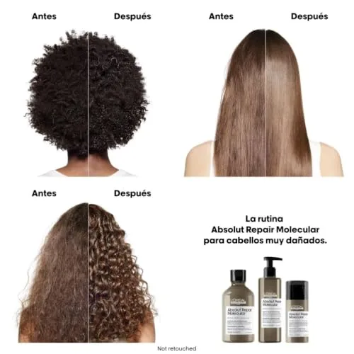 L'Oréal Professionnel Paris ▫️ L’Oréal Professionnel, Absolut Repair Molecular Máscara Reparadora Sem Enxaguamento, Textura Cremosa, Repara os danos e fortalece, Proteção térmica, Fórmula patenteada, para cabelos danificados 3