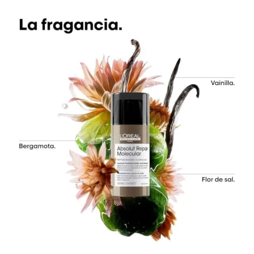 L'Oréal Professionnel Paris ▫️ L’Oréal Professionnel, Absolut Repair Molecular Máscara Reparadora Sem Enxaguamento, Textura Cremosa, Repara os danos e fortalece, Proteção térmica, Fórmula patenteada, para cabelos danificados 4