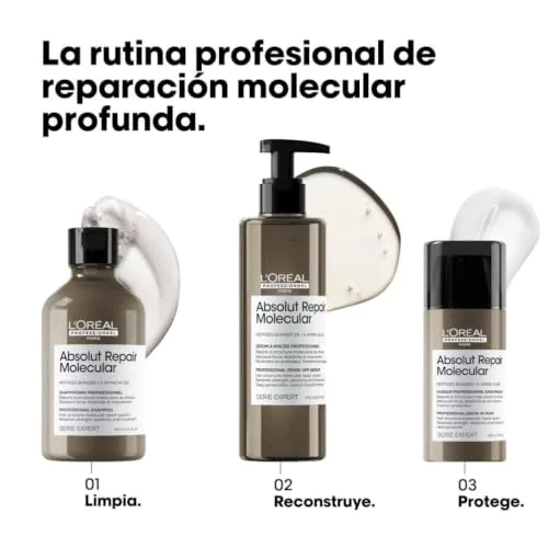 L'Oréal Professionnel Paris ▫️ L’Oréal Professionnel, Absolut Repair Molecular Máscara Reparadora Sem Enxaguamento, Textura Cremosa, Repara os danos e fortalece, Proteção térmica, Fórmula patenteada, para cabelos danificados 6