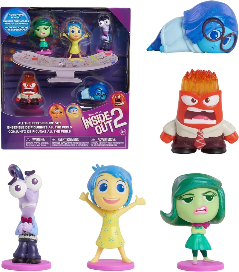 Just Play ▫️ Conjuntos de bonecos de todas as emoções de «Inside Out 2» (De Perto 2), da Disney e da Pixar
