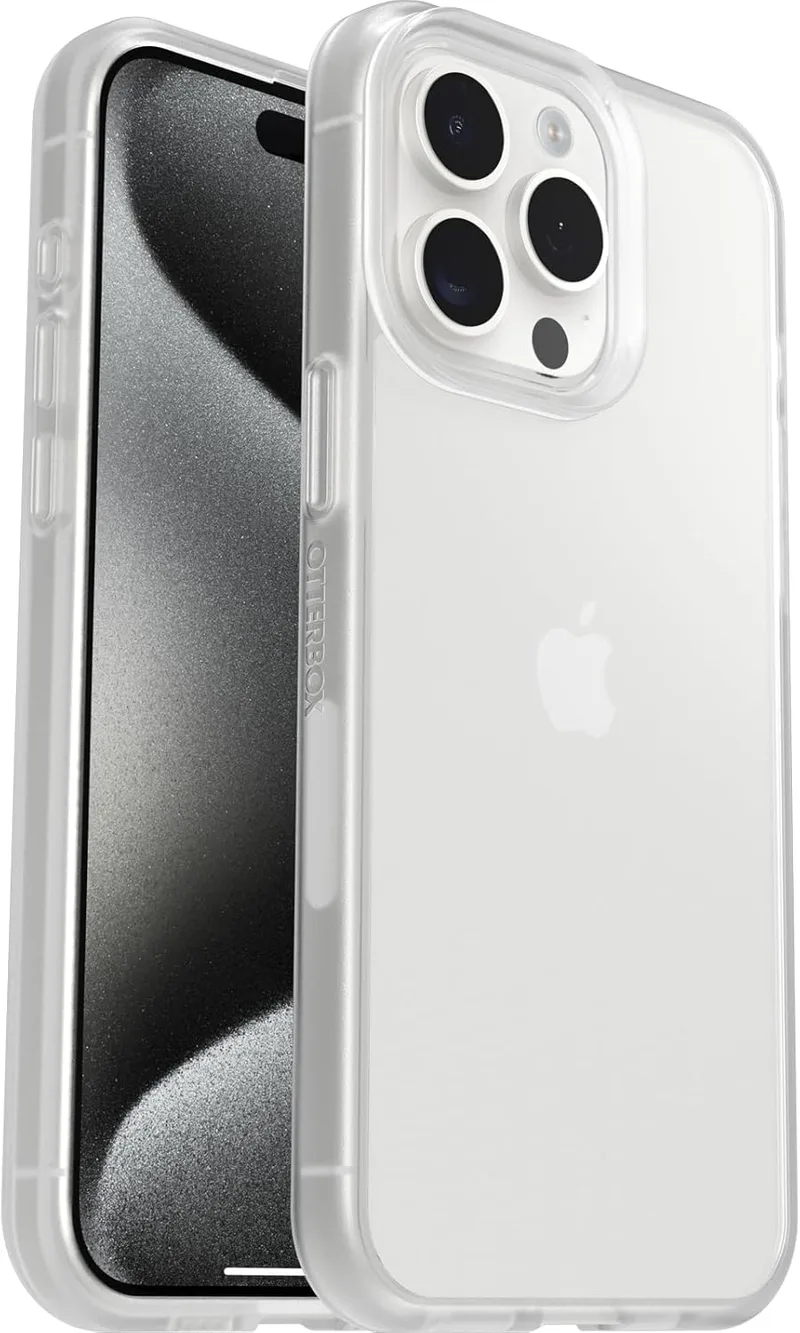 Otterbox ▫️ Capa para iPhone 15 Pro MAX da série React, resistente a impactos e quedas, ultrafina, protetora, testada de acordo com as normas militares de resistência a quedas, transparente