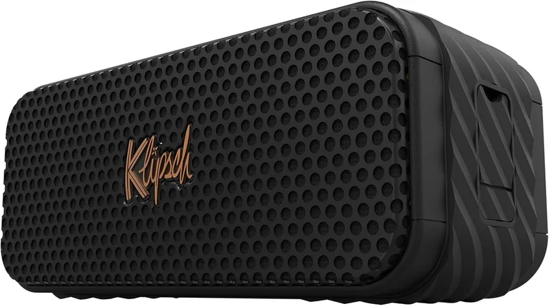 Klipsch ▫️ Altifalante Bluetooth portátil Nashville – Som 360°, resistência à água e ao pó (IP67), até 24 horas de autonomia, Bluetooth 5.3, modo Broadcast, cor preta
