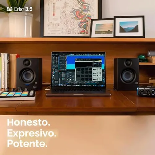 PreSonus ▫️ Eris 3.5 Gen 2 Monitores de estúdio de secretária, 50 W, par, preto 2