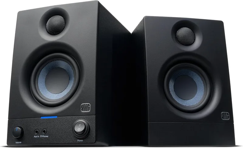 PreSonus ▫️ Eris 3.5 Gen 2, colunas de secretária activas de 3,5" para multimédia, jogos, produção musical com qualidade de estúdio, 50 W de potência