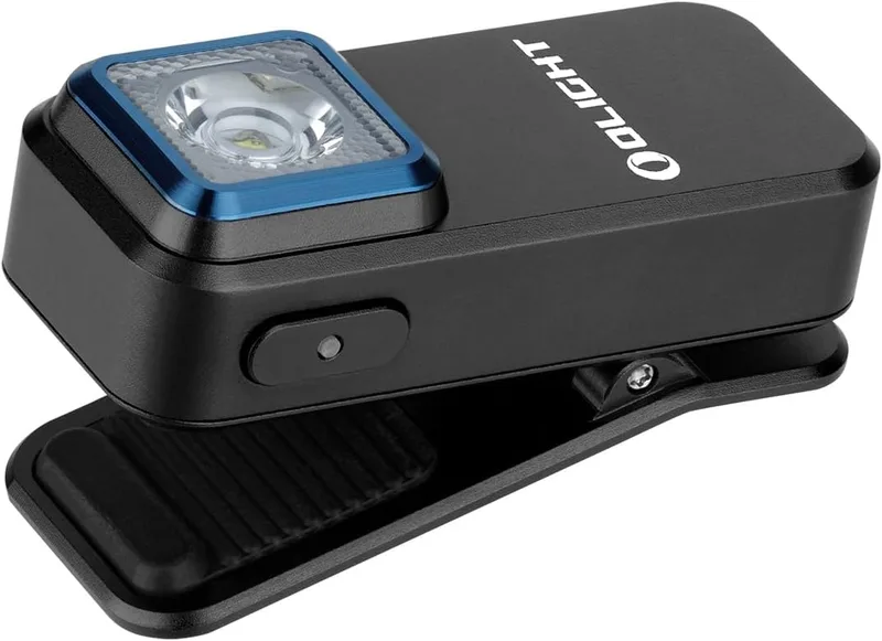 OLIGHT ▫️ Oclip Mini Lanterna com Clipe, Luz Vermelha e Branca, 300 LM, 70 m | Mini lanterna recarregável com função magnética e orifício para pendurar, resistência à água IPX5, para acampamento e caminhadas