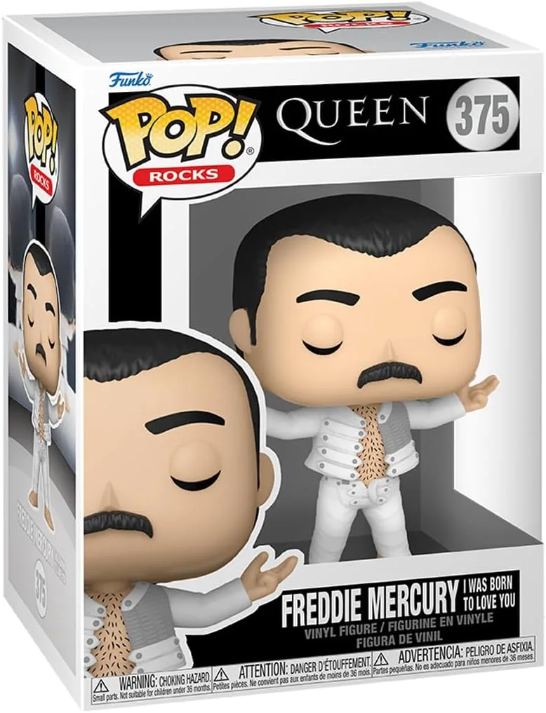Funko ▫️ Pop! Rocks: Queen - Freddie Mercury - (I Was Born to Love You) - Figura de vinil colecionável - Brinquedos para crianças e adultos - Entusiastas da música