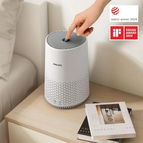 PHILIPS ▫️ Purificador de ar Série 600, eficiência energética, sensor inteligente, ideal para pessoas com alergias, filtro HEPA 99,97%, cobre até 44 m², controlo através da aplicação Air+, branco (AC0651/10) 2