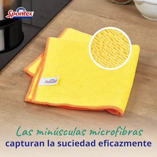 Spontex ▫️ Panos de microfibra para limpeza | 16 panos da coleção Microfibre | Para utilizar como panos para o pó e panos de cozinha | 30 x 30 cm | Cores variadas | 16 unidades 3