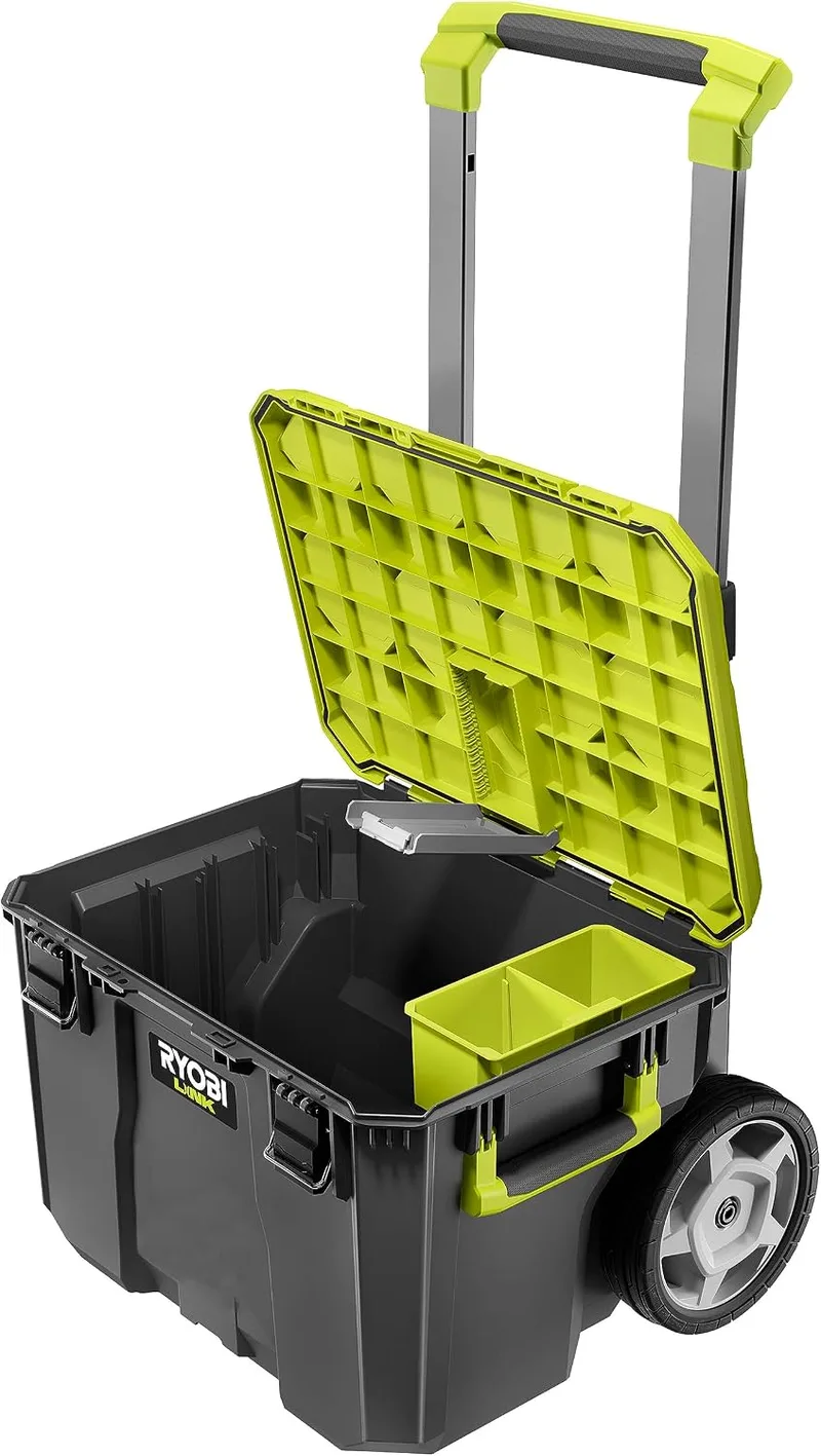 Ryobi ▫️ Caixa de ferramentas com rodas (66,5 L) - Syteme LINK - RSL201