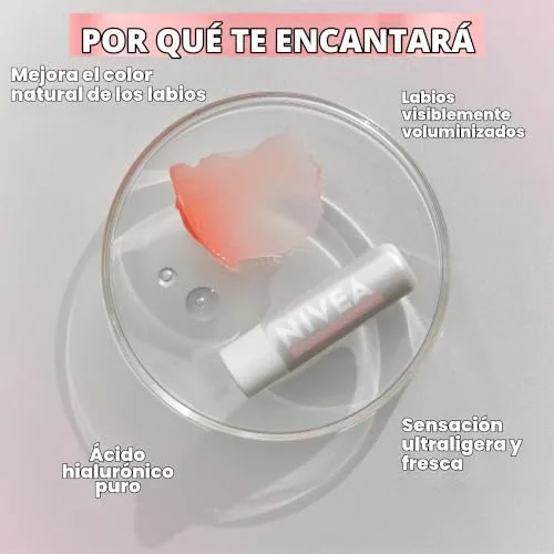 NIVEA ▫️ Bálsamo labial hidratante Hyaluron Lip Moisture Plus Rose, 5,2 g 3