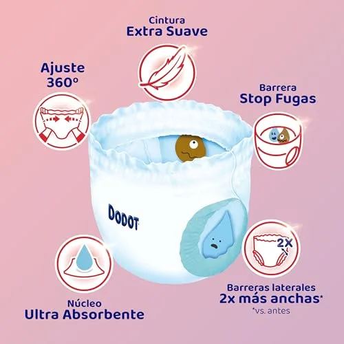DODOT ▫️ Calças de fralda Activity, Tamanho 7, 87 fraldas, 17 kg+, com ajuste 360 que ajuda a evitar folgas e fugas e materiais extra suaves 3