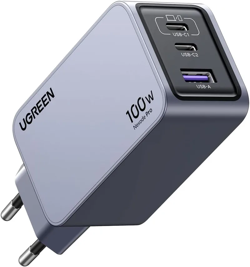 UGREEN ▫️ Nexode Pro 100W USB C GAN Charger, Multi-plug Power Adapter Compatible with Samsung Galaxy S24/ S25 Ultra, MacBook, iPad, iPhone 17 Pro MAX Air/Series 16-12, Steam Deck