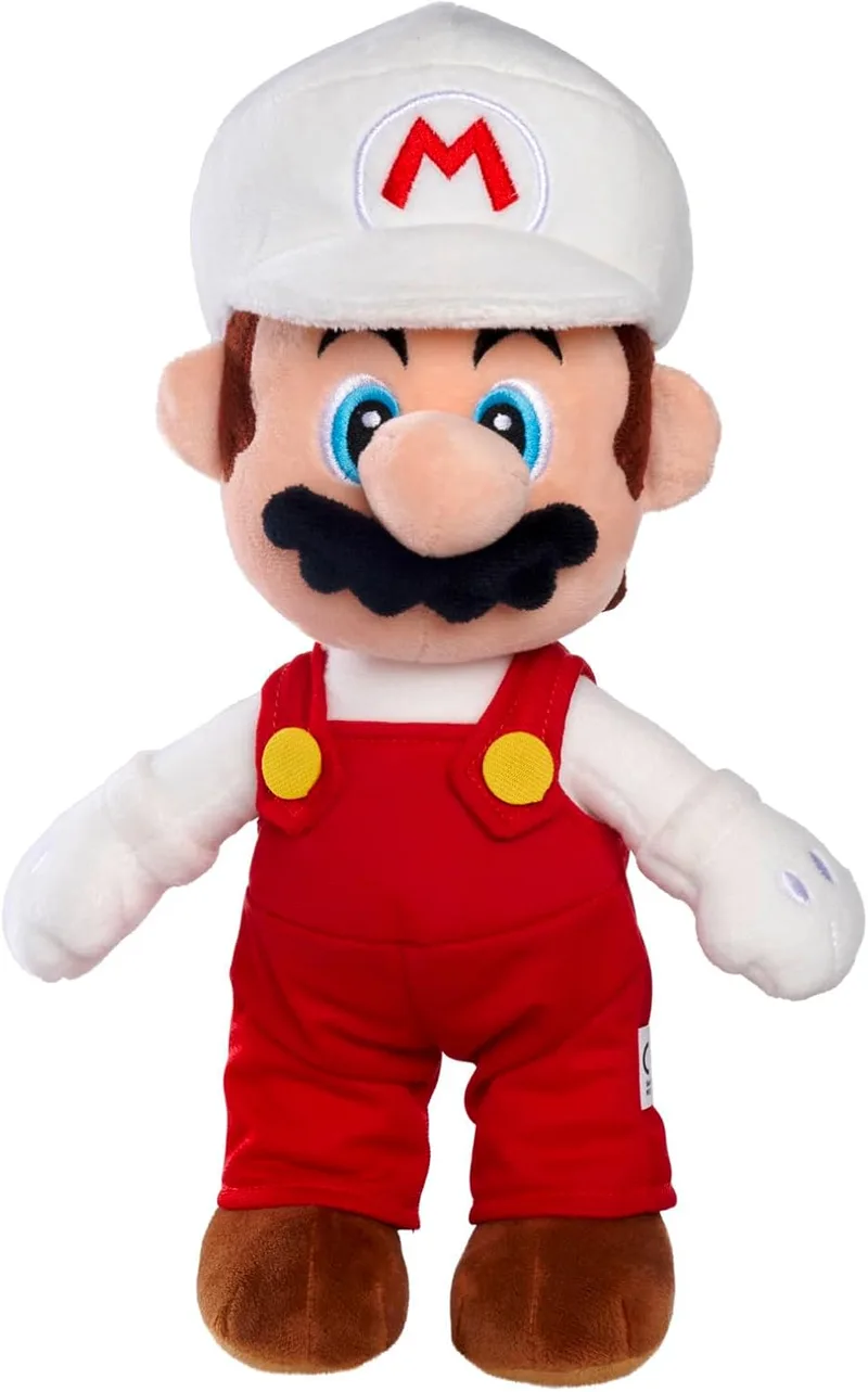 Simba ▫️ Peluche do Mario do Super Mario Fire, com 30 cm - Super Mario, material macio e agradável, licença oficial da Nintendo, autêntico, adequado para todas as idades (109231535)