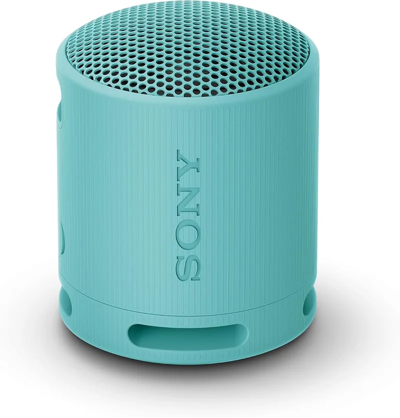 Sony ▫️ Altifalante Bluetooth SRS-XB100, leve, compacto, à prova de água e de pó IP67, bateria com autonomia até 16 horas, correia adaptável, azul