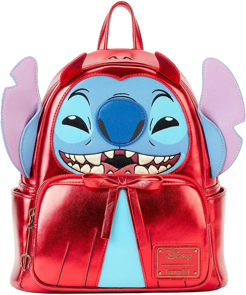 Loungefly ▫️ Disney Stitch Devil Mini Mochila, Lilo e Stitch Bolsa de Moda para o Dia das Bruxas