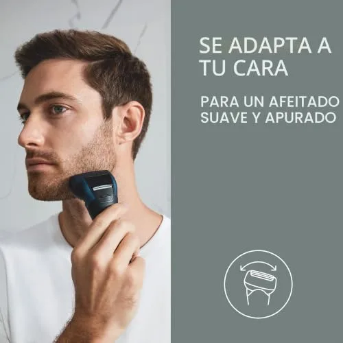 Panasonic ▫️ Série 700 ES-ALT4B Máquina de barbear elétrica de 3 lâminas para uso a seco e a húmido para homem, sem fios, à prova de água, com sensor de detecção, cabeça flexível, aparador, pega ergonómica, azul 5