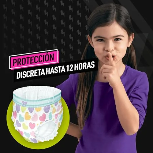 DODOT ▫️ Ninjamas Fralda-pijama Branguita com corações, 60 fraldas-pijama, 4-7 anos, 17 kg-30 kg, proteção contra fugas durante toda a noite 6