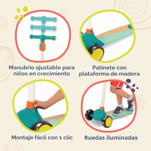 B. toys ▫️ Scooter Fun, Patinete Infantil de 3 Rodas com Luzes 3