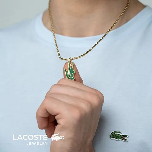 Lacoste ▫️ Colar de Corrente para Homem - Coleção 4