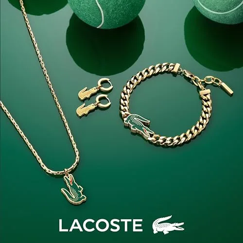 Lacoste ▫️ Colar de Corrente para Homem - Coleção 5