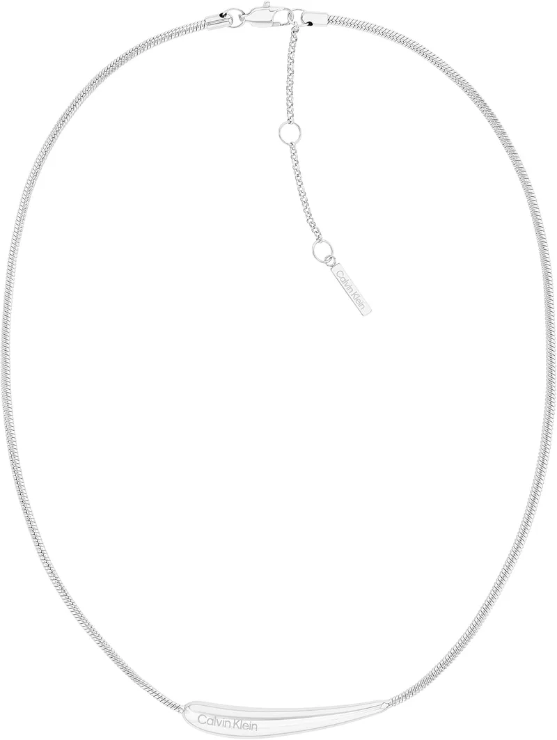 Calvin Klein ▫️ Colar com pendente para mulher, coleção ELONGATED DROPS, em aço inoxidável - Disponível nas versões prateada ou dourada