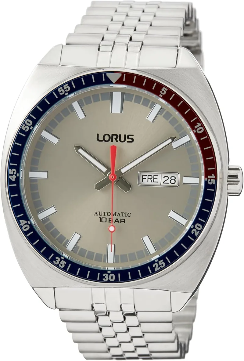 Lorus ▫️ Relógio Automático RL447BX9, Prata, Bracelete