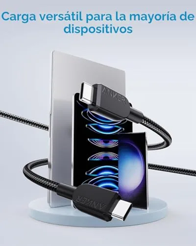 Anker ▫️ Cabo USB-C com carregamento rápido de 240 W, em nylon trançado duplo 3