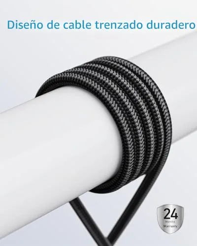Anker ▫️ Cabo USB-C com carregamento rápido de 240 W, em nylon trançado duplo 4