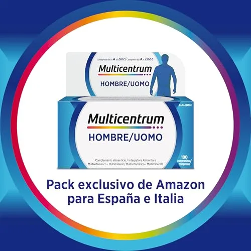 MULTICENTRUM ▫️ para Homem – Multivitamínico e Multimineral, Sem Glúten, 100 Comprimidos 2