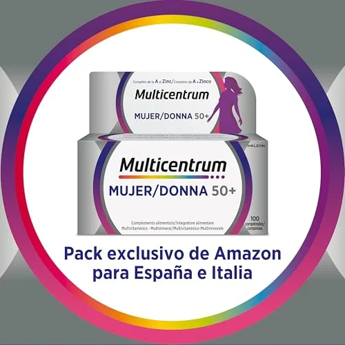 MULTICENTRUM ▫️ Mulher 50+, Suplemento Multivitamínico, Sem Glúten, 100 Comprimidos 2