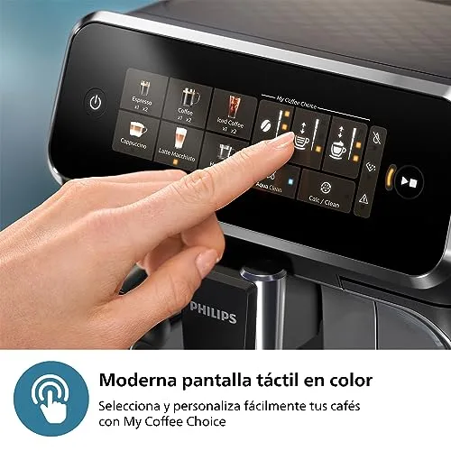 PHILIPS ▫️ 3300 Máquina de café superautomática, bocal para espumar leite, 5 bebidas, Preto 3