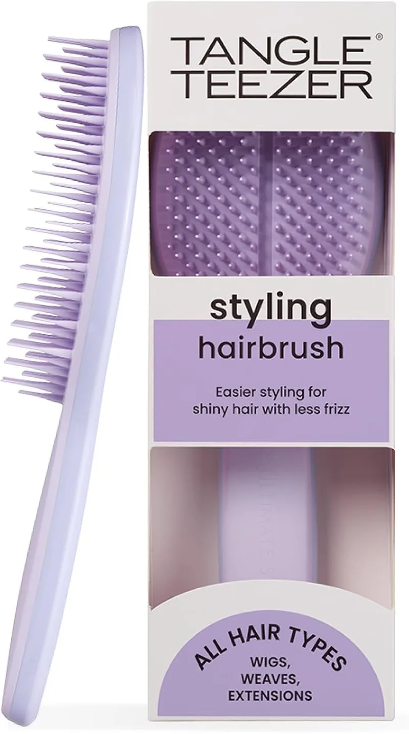 Tangle Teezer ▫️ a escova definitiva para pentear o cabelo seco, que mantém, mistura e confere volume, textura e brilho, nuvem lilás